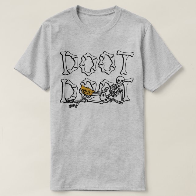 Doot Doot Skeleton T-Shirt (Design Front)