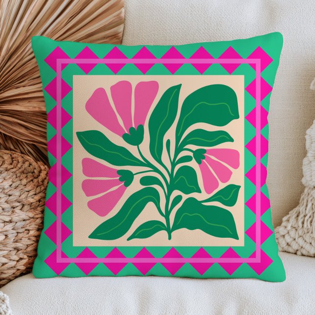 Dopamine Aesthetic Matisse Inspired BOHO Floral Cushion (Creator Uploaded)
