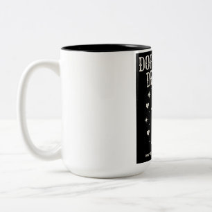 Dopamine Dealer — Oddly Wired ADHD Funny Black Two-Tone Coffee Mug