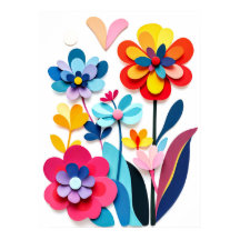 Dopamine Decor Colourful Paper Cut Flowers