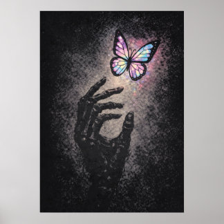 Dopamine Gothic, Mental Health, Abstract Butterfly Poster