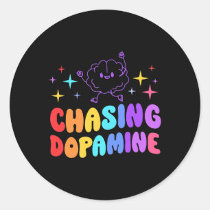 Dopamine Mental Health Aesthetic  Classic Round Sticker