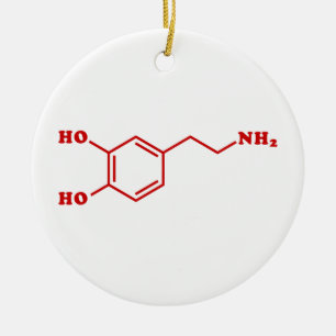 Dopamine Molecular Chemical Formula Ceramic Tree Decoration