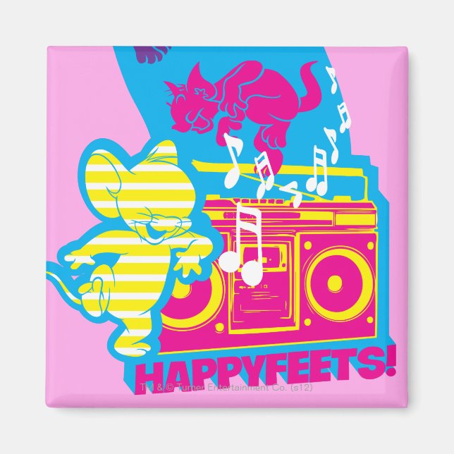 Dope Beats Happy Feets Magnet (Front)