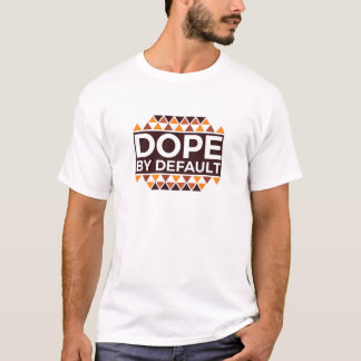 DOPE BY DEFAULT Urban Geometric Brown Orange Art T-Shirt