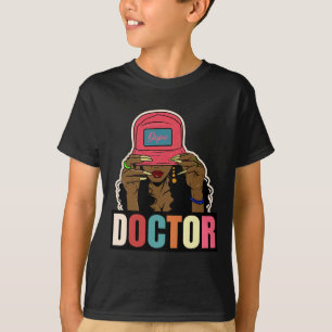 Dope Doctor Black Afro Black History Ladies T-Shirt