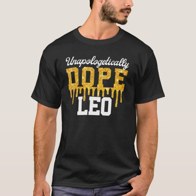 Dope Leo Zodiac African Birthday Horoscope Lover W T-Shirt (Front)