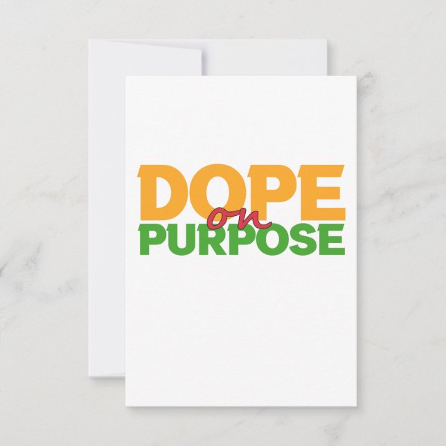 Dope on Purpose Funny Juneteenth Black History  Thank You Card (Front)