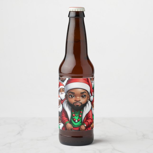 Dope Santa Beer Bottle Label (Front)