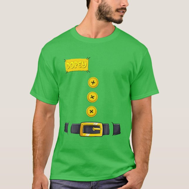 Dopey Halloween Dwarf Costume Colour Matching For  T-Shirt (Front)