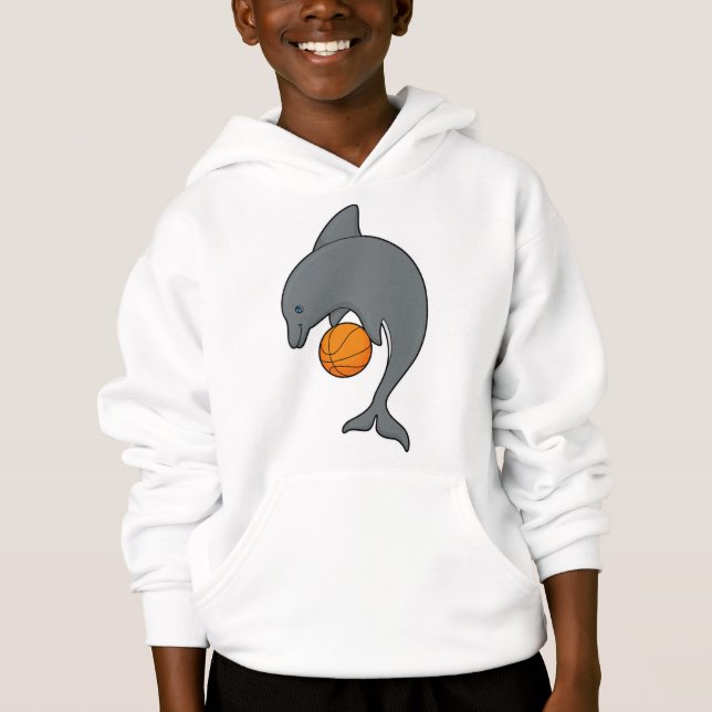 Dophin as Basketball player with Basketball (Front)