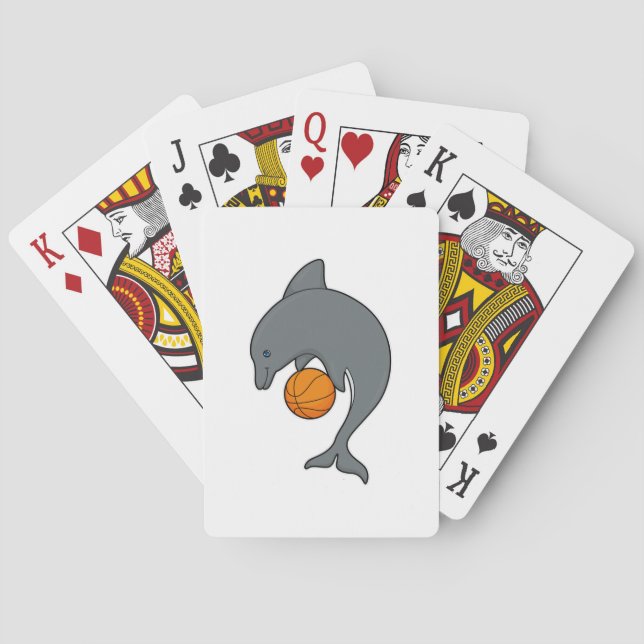 Dophin as Basketball player with Basketball Playing Cards (Back)