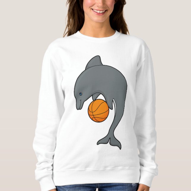 Dophin as Basketball player with Basketball Sweatshirt (Front)