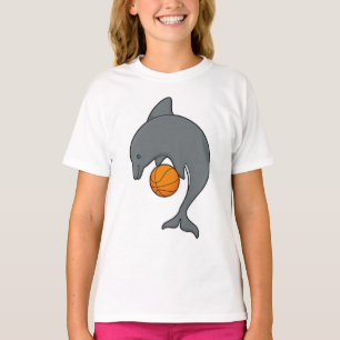 Dophin as Basketball player with Basketball T-Shirt