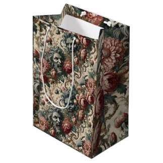 Doppelganger Malevolence – Gothic Floral  Medium Gift Bag