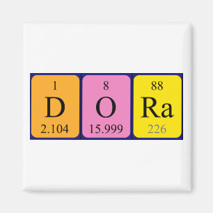 Dora periodic table name magnet