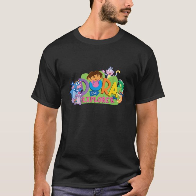 Dora the Explorer Classic Logo with Boots and Swip T-Shirt (Front)