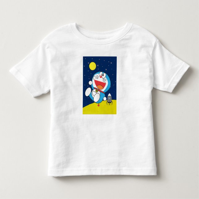 Doraemon at Space Adventure Design  Toddler T-Shirt (Front)