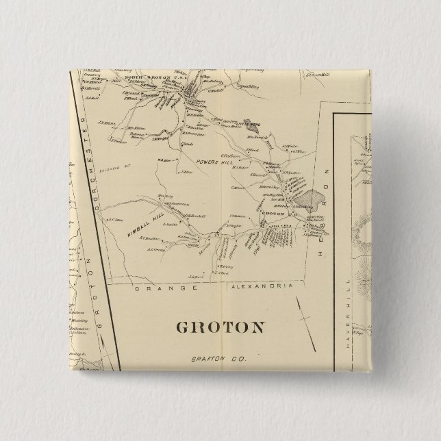 Dorchester, Groton, Benton 15 Cm Square Badge (Front)