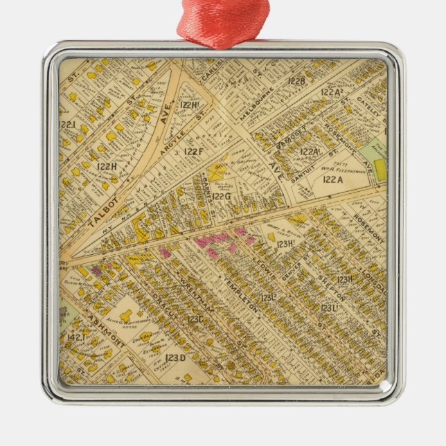 Dorchester, Massachusetts 2 Metal Tree Decoration (Front)
