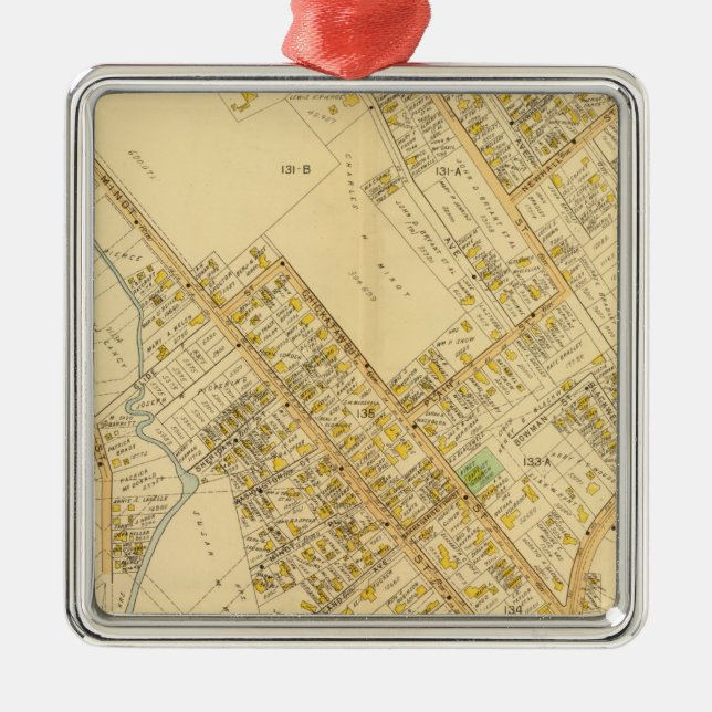 Dorchester, Massachusetts 5 Metal Tree Decoration (Front)