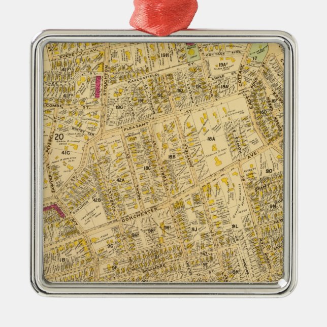 Dorchester, Massachusetts 6 Metal Tree Decoration (Front)