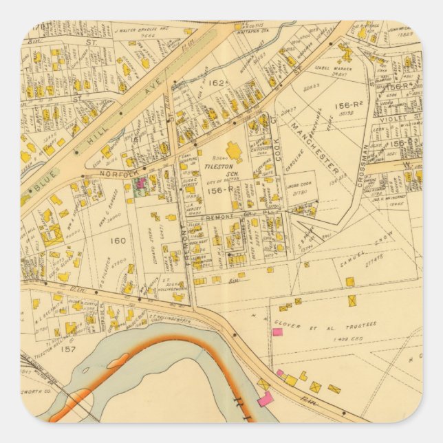 Dorchester, Massachusetts 6 Square Sticker (Front)