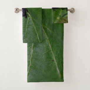 Dorcus parallelipipedus , the lesser stag beetle bath towel set