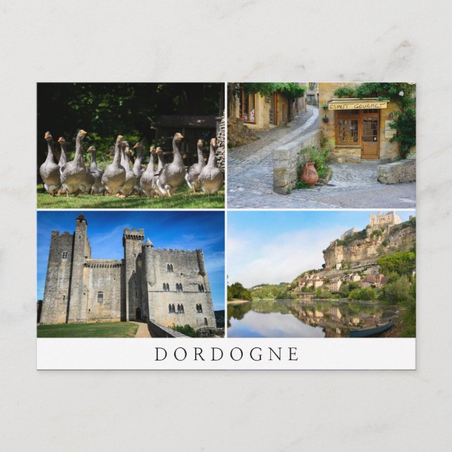 Dordogne collage postcard (Front)