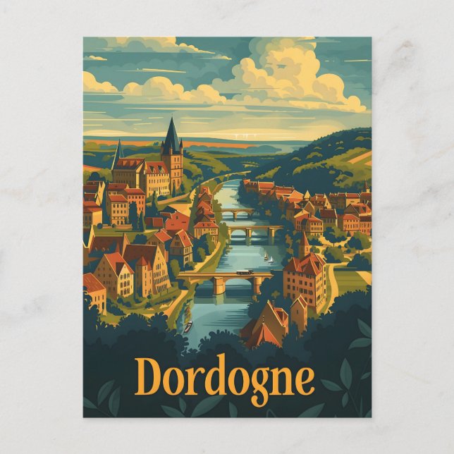 Dordogne France Postcard (Front)