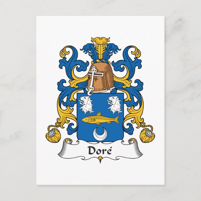 Dore Family Crest Postcard (Front)