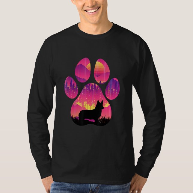 Dorgi Paw Mom Dad Dog  Women Men T-Shirt (Front)