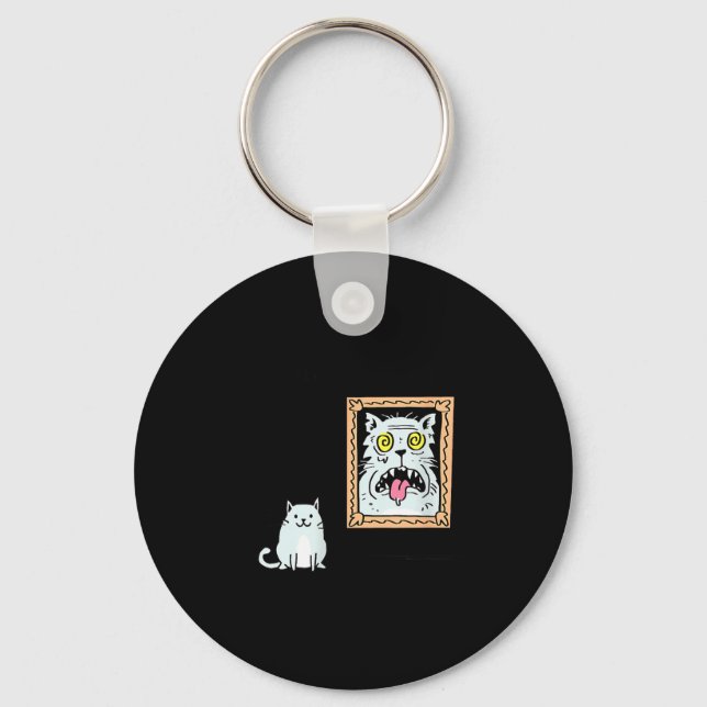 Dorian Gray's Cat Teeshirt From Skunkbear  Key Ring (Front)