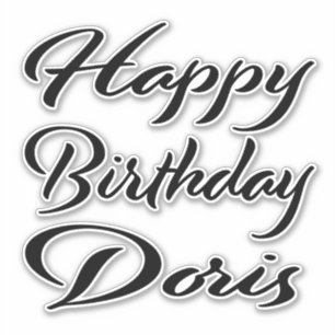 Doris Name Vorname black Sticker Geburtstag
