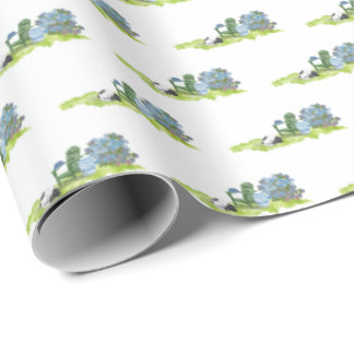 Doris the Dog Summer Scene Wrapping Paper