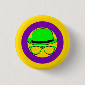 Dork Night Intersex Pride Button