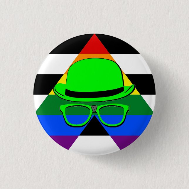 Dork Night Straight Ally Button (Front)