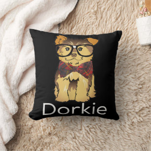 Dorkie Funny Dorky Yorkie Dog Cushion
