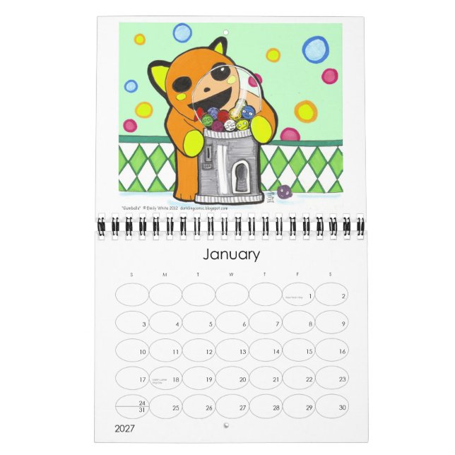 Dorkling 2013 Monthly Wall Calendar humour comic (Jan 2027)