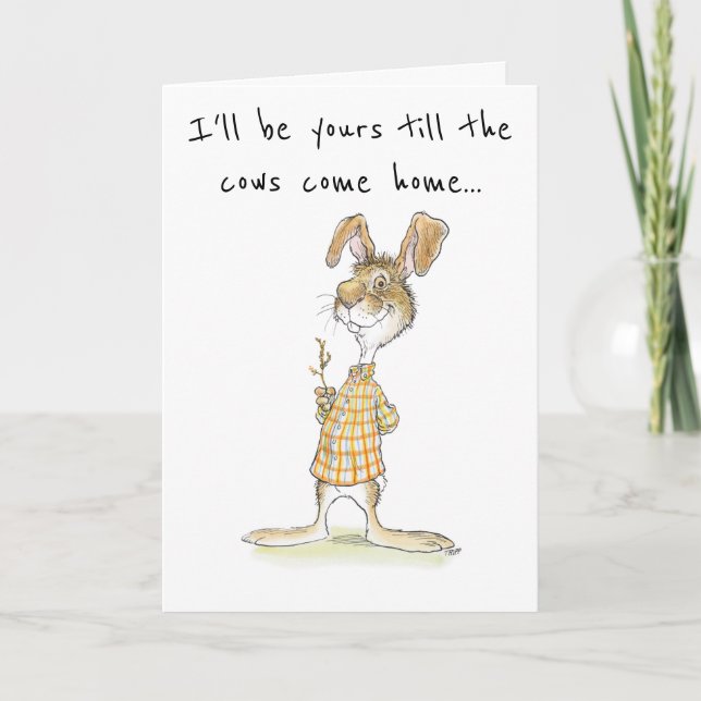 Dorky Rabbit Love Card (Front)