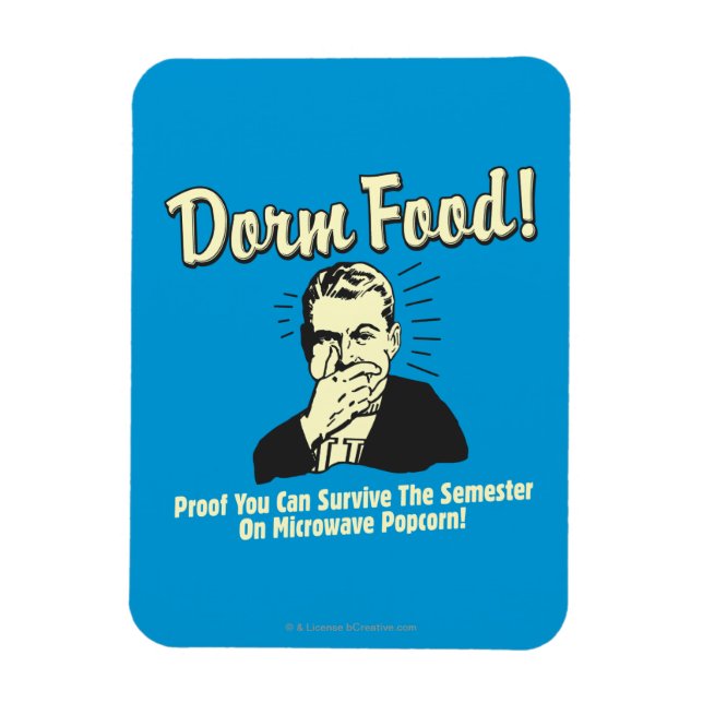 Dorm Food: Survive Microwave Popcorn Magnet (Vertical)