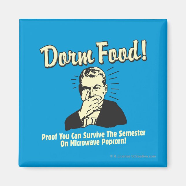 Dorm Food: Survive Microwave Popcorn Magnet (Front)