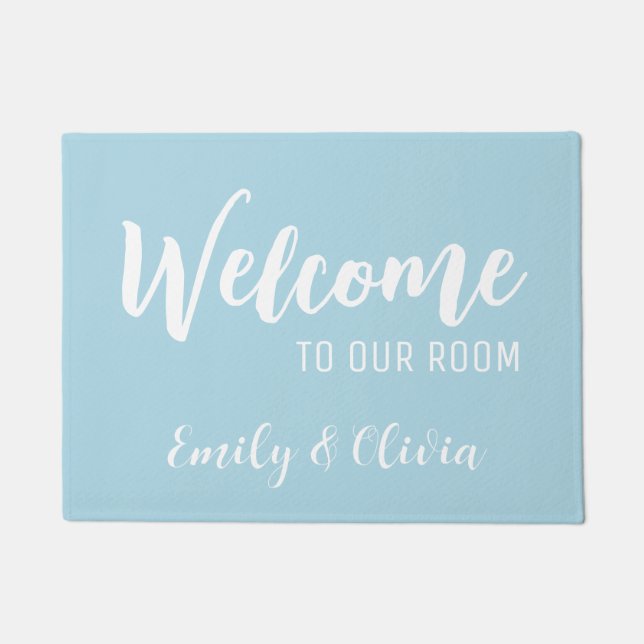 Dorm room doormat with name(s) (Front)