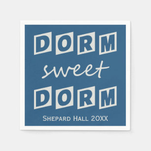 "Dorm Sweet Dorm" custom dorm party paper napkins