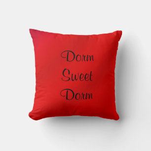 Dorm Sweet Dorm FUN Red Personalised Square Cushion