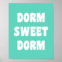 Dorm Sweet Dorm Retro Lettering in Mint Green