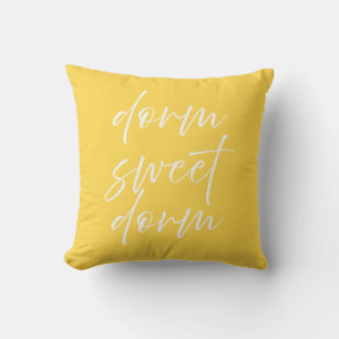 Dorm Sweet Dorm Throw Pillow Preppy Dorm Room