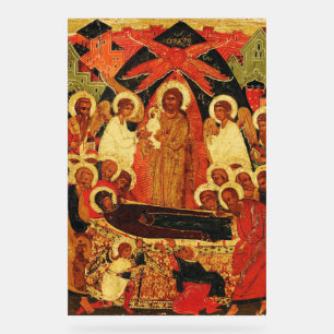 Dormition of the Mother of God orthodox icon  Acrylic Sign