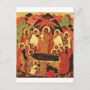 Dormition of the Mother of God orthodox icon  Postcard