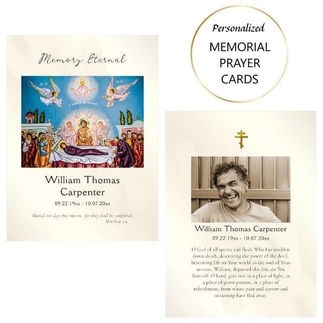 Dormition of the Theotokos Funeral Prayer Card (Creator Uploaded)